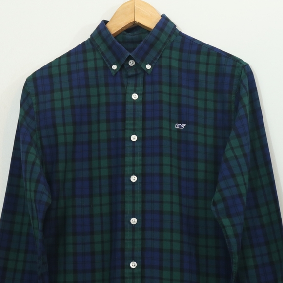 Vineyard Vines Boys Cotton Plaid Button Up Shirt - Picture 3 of 9